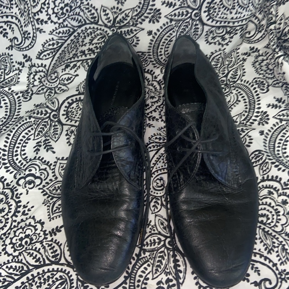 BALENCIAGA LEATHER VINTAGE LACE UP SHOES SIZE 41 - Picture 2 of 11